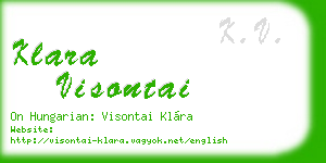 klara visontai business card